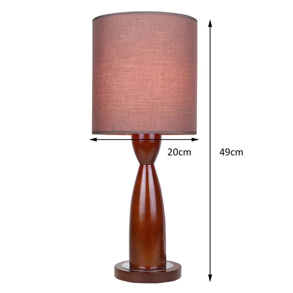 Accessori per lampade da Tavolo Lampada da scrivania Industriale in Legno con Paralume in Tessuto Lampada da Terra per Comodino, Camera da Letto, Comodino, Soggiorno familiare