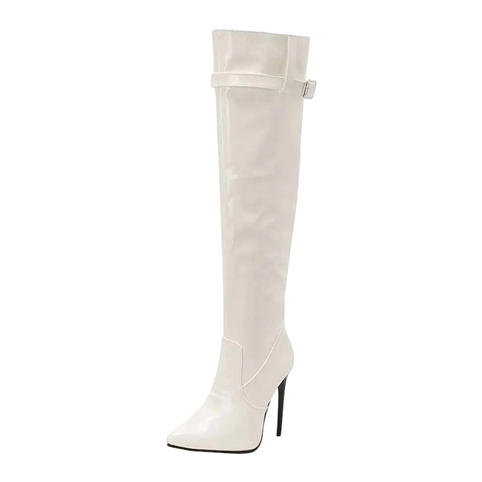 Womens Sexy Party Over The Knee Boots With A Round Toe Stiletto High Heel And A Platform With