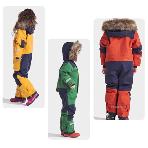 Kids Snow Suit Boys Girls One Piece Snowsuits 2025 Winter Warm Outdoor Overalls Waterproof Snowboarding Ski Suits4
