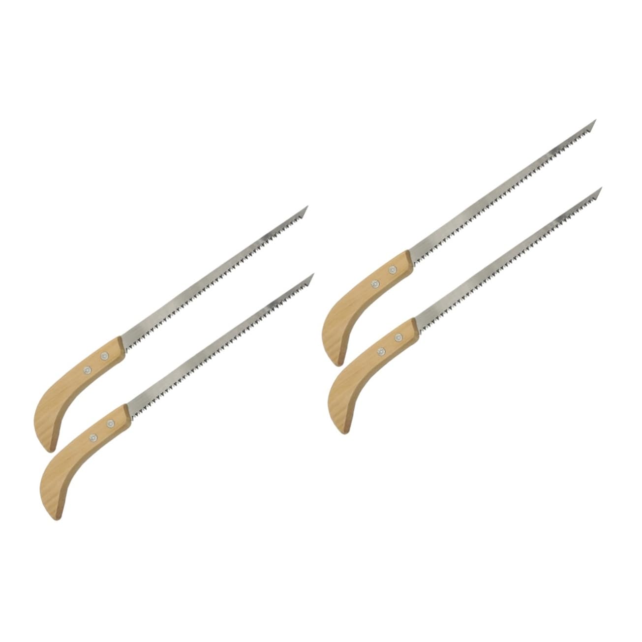 BESPORTBLE 4piezas Serrucho De Jardinería Mango De Madera Serras De Poda Versátiles Para Camping y Actividades Al Aire Para Cortar Madera y