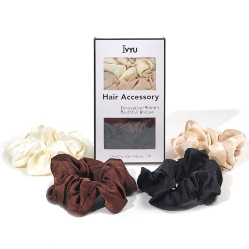 Image of Hair Scrunchies for Women - Hair Ties No Damage Both for Thick Hair or Thin Hair Curl Hair No Crease Scrunchies Ponytail Holder No Hurt Your Hair