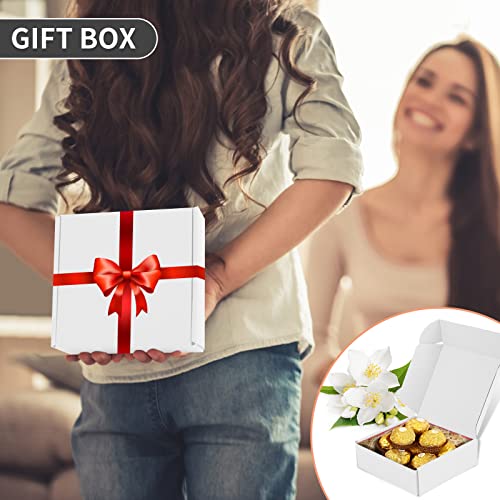 Aiyunni 25 Pack Small Shipping Boxes White Corrugated Cardboard Box 13X10X2 Inches，Corrugated Box For Packaging Small Business,Mailing Packing Literature Mailer,Shipping Gift Boxes #TOP4