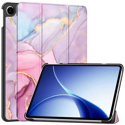 Image of ProElite Case Cover for Oppo Pad 5 12.1 inch Case, Slim Trifold Flip case Cover for Oppo Pad 5 12.1 inch Tablet [Auto Sleep Wake Feature], Marble Pink
