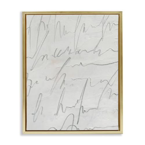 Stupell Industries Contemporary Cursive Script Abstract Scribble Words Floating Framed Wall Art, Design by Emma Caroline