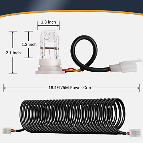 V-Sek 6 Hid Bulbs Hideaway Strobe Lights Kit Emergency Hazard Warning Safety Lightning 13 Flashing Pattern For Headlight Fog Light Taillight For Vehicle Pickup Tow Truck Car (3Pcs Amber + 3Pcs White) #TOP5