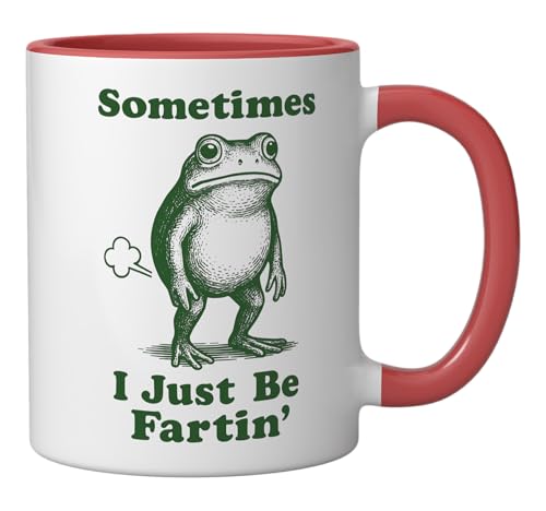 Taza de cerámica 11 onzas diseño rana humorística miniatura 2