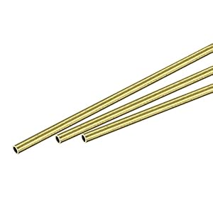 Sourcing Map 3Stk. Goldene Messingrohre 300mm