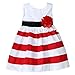 Baby Girl Princess Sleeveless Flower Tutu Dress Skirt Stripes Sun Dress (4-5 Years)