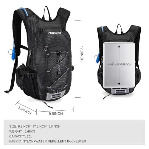 Carey STENHydration Backpack Hiking Pack Equipped 2L Water Bag(Black) - image 2