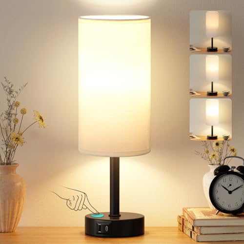 PreeOtti Bedside Lamps Touch Lamps Bedside with 3-Way Dimmable for Bedroom
