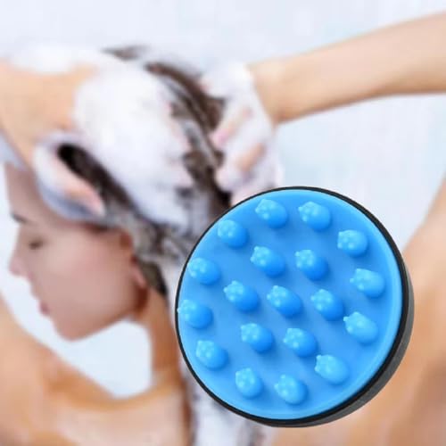 Image of VWMYQ Face Scrubber, Silicone Face Scrubber for Men, Gentle Exfoliator Pad & Massager, Facial Cleansing /Wash Brush - Removes Dead & Dry Skin (Scalp Massager Blue)