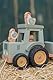 Little Dutch 7149 FSC Holz Traktor mit Anhänger grün - Little Farm