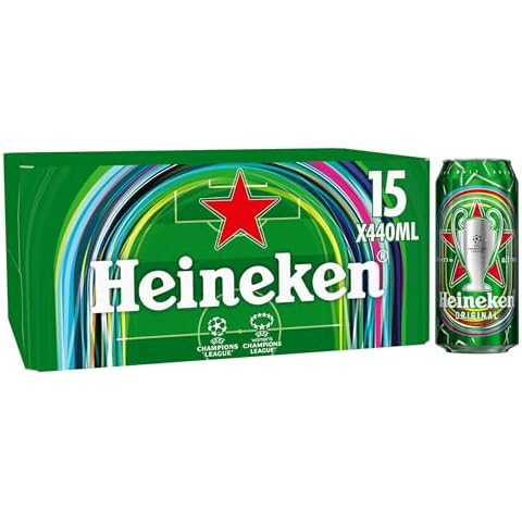 Heineken Premium Lager Beer, 15 x 440ml Cover