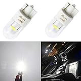 Alla Lighting W2.1x9.5d Base Miniature COB LED 168 194 Bulbs Glass Wedge Super Bright 6000K White...