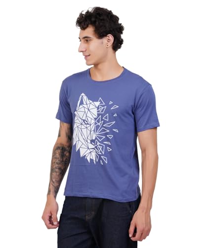 Image of Men's Super Combed Cotton Round Neck Half Sleeve T-Shirt | Soft Breathable Cotton Fabric | Stylish Comfortable Wearfor Men | Quality Regular Fit