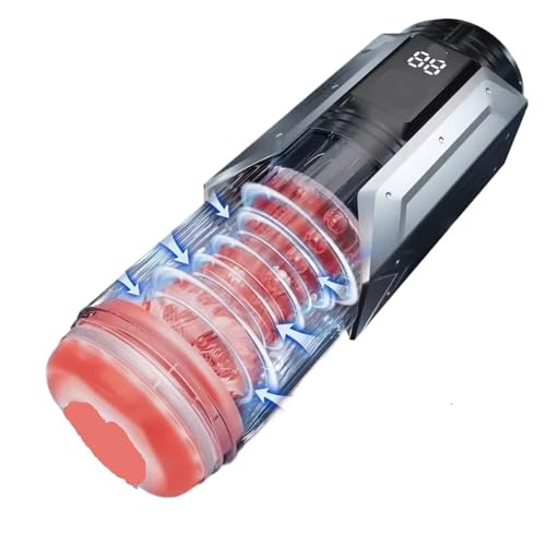 7 modos de empuje y rotación con pantalla, vibración automática masculina for adultos basada en succión