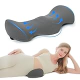TFCIOD Cojin Lumbar Ergonómica, Almohada de Apoyo Cama, Almohada Lumbar para Dormir Silla Oficina, Espuma Viscoelástica, Cojin para Lumbares, Cojin Lumbar para Sillas, Cama, Coche, Sofa (Gris)