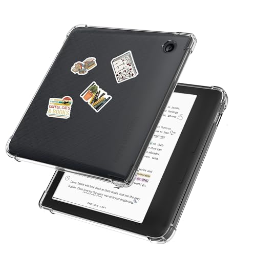 Clear Case for 7 inch Kobo Libra Colour/Kobo Libra 2 eReader/2in 1 Case with 50 Stickers,Lightweight and Scratch-Proof Silicone Back Cover by Cavir - Image 5