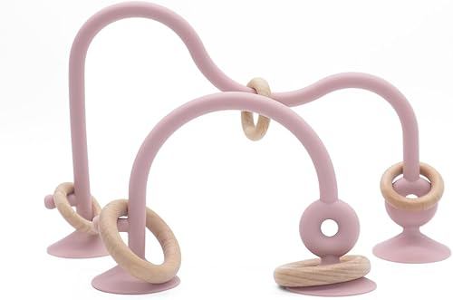 Juguetes para silla alta con ventosas para niños pequeños, juguete de dentición de silicona de grado alimenticio para niños de 6, 9, 12, 18 meses,