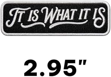 It is What It is Iron-On Patch – Funny Quote Embroidered Patch for Jackets, Backpacks, Hats – Aesthetic Text Patch DIY Clothing Applique, Sarcastic Humor Gift image 4