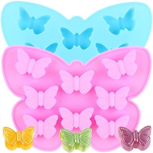 2pcs Butterfly Silicone Chocolate Molds Butterfly Shaped Mold For...