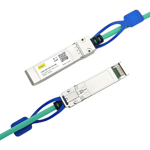Image of 10Gtek 25GBASE-CR SFP28 to SFP28 Passive Cable, 32AWG, for Cisco SFP-H25GB-CU0.3M, Ubiquiti UC-DAC-SFP28, Supermicro, Mikrotik, Arista and More, Nylon Braided Jacket, 0.3-Meter(1ft)