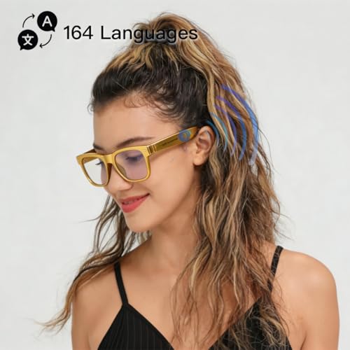 Image of OhO sunshine AI Smart Glasses for Men & Women, Bluetooth Smart Sunglasses with Open Ear Audio & ChatGPT Real-Time Translation (165 Languages), Smart AI Glasses with 10H for Meeting Travel Daily Wear