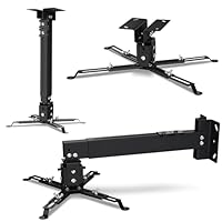 Overmax Ceiling Mount Projektorhalterung bis zu 20 kg, verstellbare Länge 25 Grad Winkelverstellung, Hergestellt aus Stahl, Wand- und Deckenmontage, leichte und stabile Konstruktion