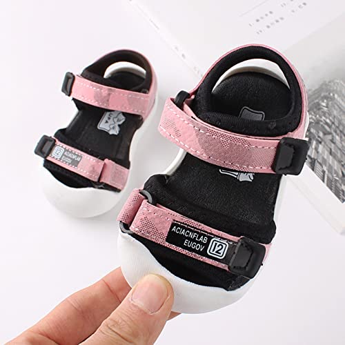Infant Toddler Baby Girls Boys Shoes Sandals Newborn First Walkers Crib Shoes Athletic Soft Sole (Pink, 4.5 Infant)3