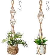 2Pcs Macrame Plant Hangers Indoor Macrame Hanging Planters Large for up to 10 inch Pot No Tassels...