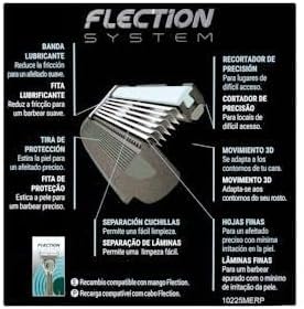 Maquinilla de afeitar Flection System 6 hojas Deliplus + 1 paquete de 4 cuchillas de recambio incluidas