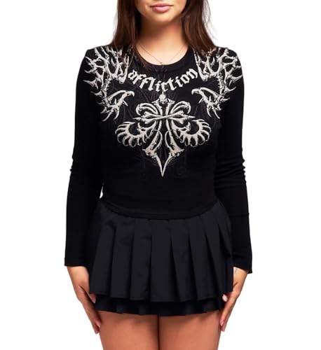 Amazon.com: Affliction Women's Long Sleeve Thermal Shirt Shirt