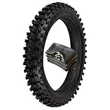 RedCap Rear 110/90-18 Tire with Inner Tube Complete Set for Off-Road Motocross 125cc-250cc Honda Apollo Surron CRF250 TTR230 CRF230F XR650R KLX65 Pit Dirt Bike