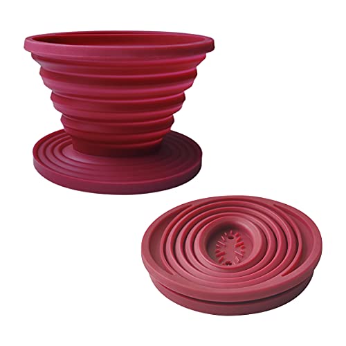 Zhuohai Collapsible Silicone Coffee Dripper, Reusable Coffee Filter Cone For Home, Office, Backpacking, Hiking, Camping And Outdoor Survival #TOP1