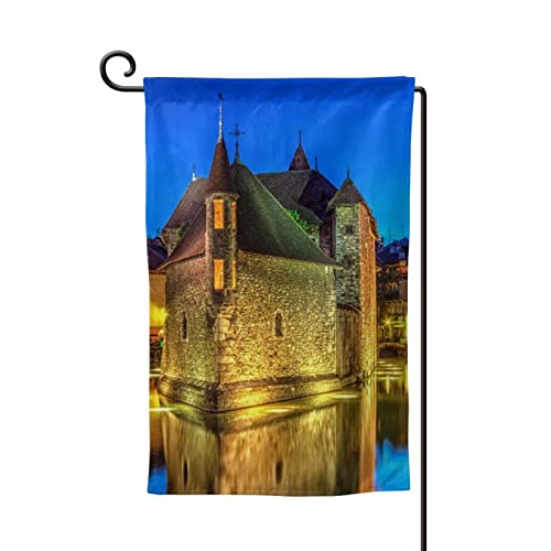 Drapeau de jardin Annecy 12,5 x 18 cm ornement extérieur double face