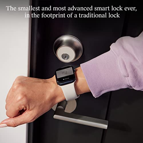 Level Lock+ Smart Lock With Apple Home Keys - Smart Deadbolt For Keyless Entry Plus Key Card Or App, Bluetooth Enabled Lock Works With Apple Homekit, Satin Nickel #TOP2