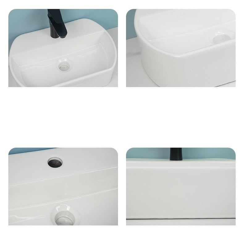 Lavabo de pared ovalado ideal para ahorrar espacio en aseos compactos 3