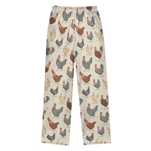 ALAZA Red Eye Wolf Pajama Lounge Pants Long Sleep Pajama Bottoms with Pockets2
