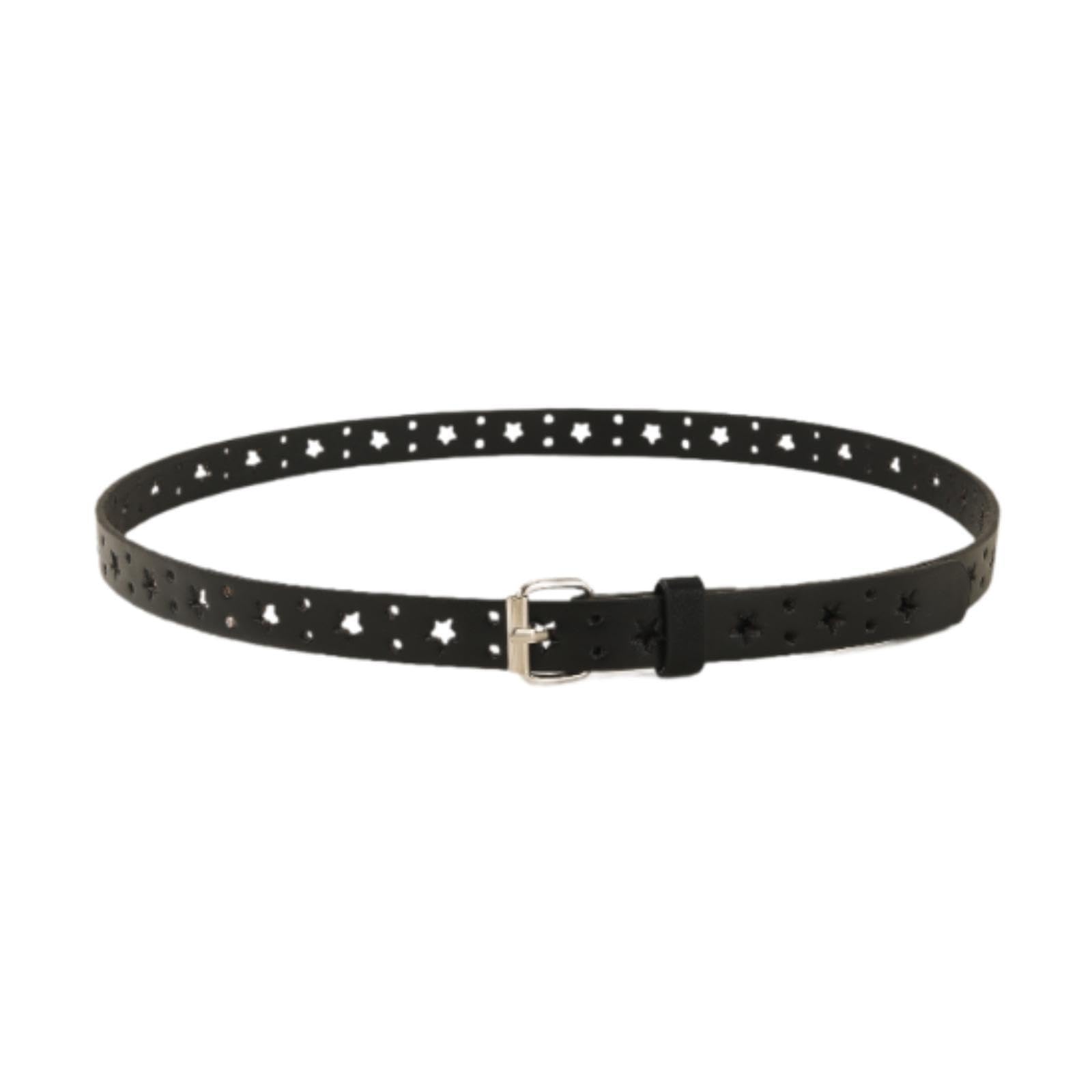 Women Skinny Belt Adjustable 103 cm Long Mutli Holes for Dress Skirts Casual Black-image-14