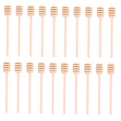JECOMPRIS Honey Stick Stirring Rod Set 20pcs Wooden Stirring Rods Honey Drinking Stick Easy to Clean