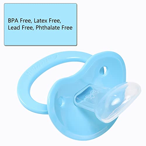 Image of CutiePlusU Adult Sized Pacifier Large Shield Blue