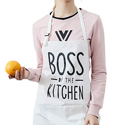 Funny Chef Aprons for Men Women Boss of The Kitchen Barbecue Grilling Kitchen