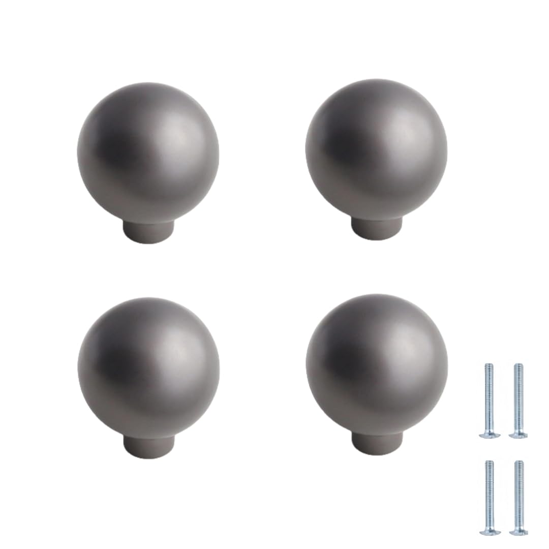 NLQCSXWEP Zinc Alloy Cabinet Bow Handle, Zinc Alloy Cabinet Handles 4 pcs Gray Multiple Sizes Single Hole(8010-single Hole)