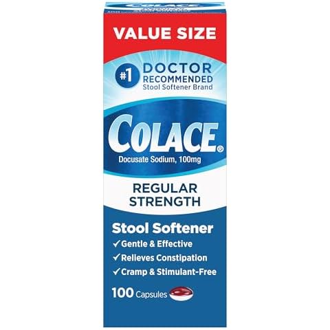 Colace Regular Strength Stool Softener 100 mg Cover