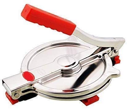 Yarmee Enterprise Puri Press Stainless Steel Machine with PRE Fitted Handle, Large for Kitchen Roti Press, Papad/Khakhra/Chapati Maker