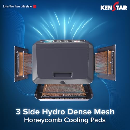 Image of Kenstar MAHA KOOL HC 70 L Desert Air Cooler|Anti-Bacterial Honeycomb Pads|High-Speed Fan|Inverter Ready|50Ft Powerful Air Throw|1-Yr Product Warranty+5-Yr Warranty on Pump&Motor|5-Star BEE Rating|Grey