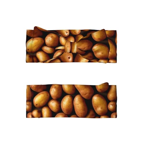 Potato pattern printing Baby bow headband, elastic headband, soft hair accessories suitable for newborns, children, toddlers and girls2