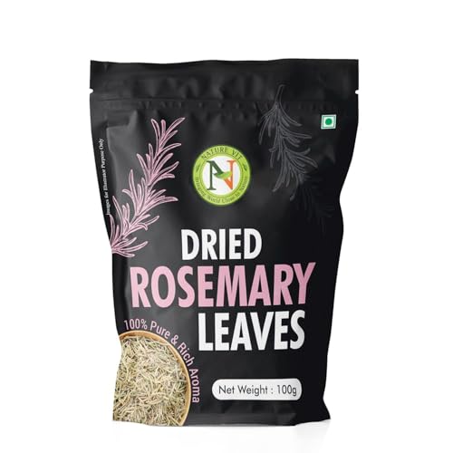 Image of NatureVit Dried Rosemary Leaves 100g | 100% Natural, Pure & Aromatic Herb | For Cooking, Hair Growth, Tea & DIY Skincare | Suitable for Rosemary water and Rosemarry Oil preparation
