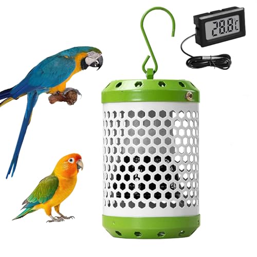 鳥ヒーター 爬虫類両生類ヒーター 保温電球カバー付き 25W/50W/75W/100W 噛みつき防止ロープ 温度計付き とり暖寄りそいヒーター 漏電防止 安全 火傷防止 省エネ オウム/インコ/文鳥/セキセイインコ/コザクラインコ/オカメインコ/サザナミイ