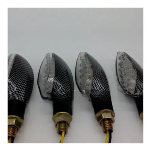Lot de 4 clignotants universels pour moto 12V orange